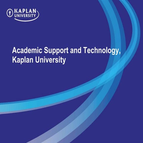 Academic Support and Technology