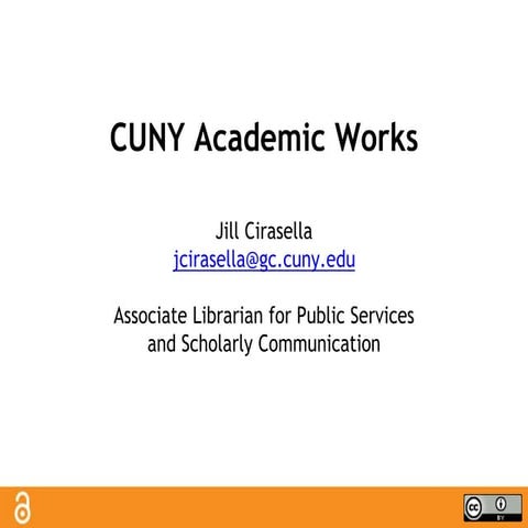 Introducing CUNY Academic Works (Graduate Center Edition)