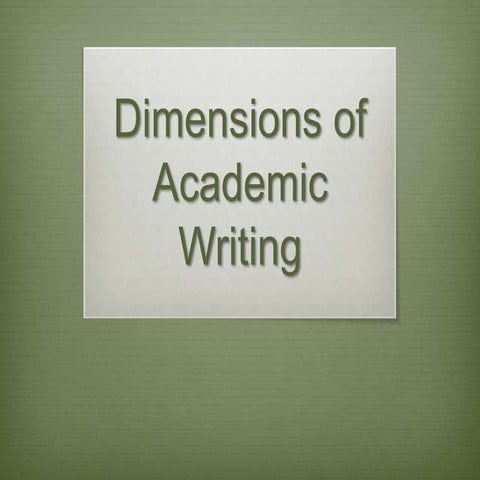 Academic Writing