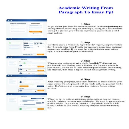 Academic Writing From Paragraph To Essay Ppt