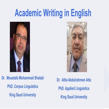 Academic Writing is a formal, disciplined approach to conveying ideas.pptx