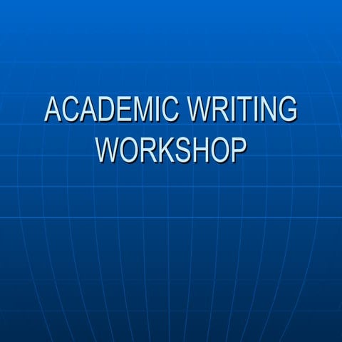 Academic writing presentation