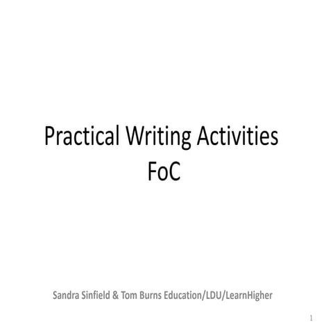 Academic writing workshop fo c-classroom version