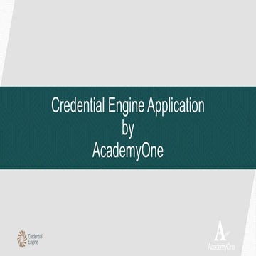 AcademyOne Application