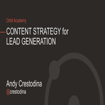 Content Strategy for Lead Generation