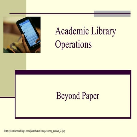 Changing Operations of Academic Libraries by Allen McKiel, 
