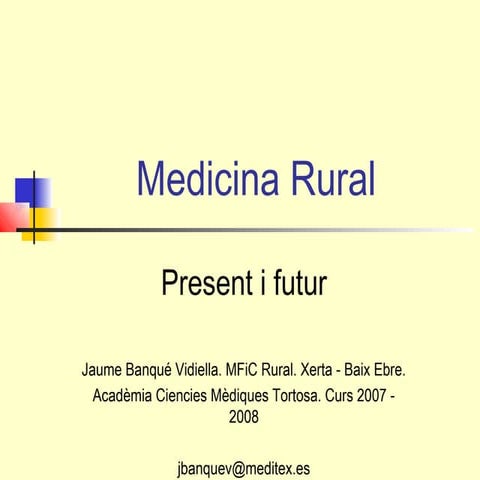 Medicina rural sempre present | PPTX