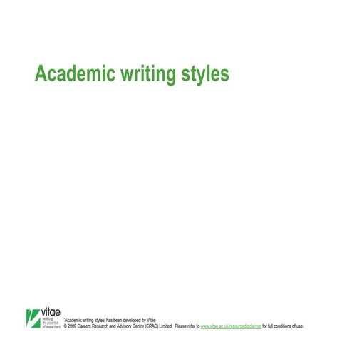 Mastering Popular Academic Writing Styles for Effective Communication | PDF