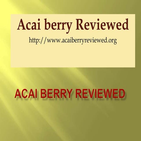 Presentation acai | PPTX