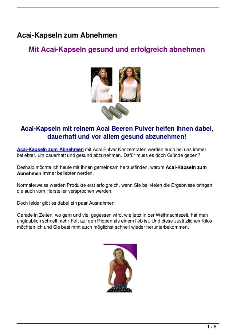 Lässt Sie Acai-Beerensaft abnehmen?