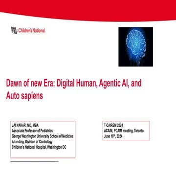 Dawn of new Era: Digital Human, Agentic AI, and  Auto sapiens