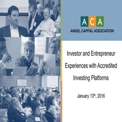 [ACA webinar] Investor Experiences with Online Equity Platforms