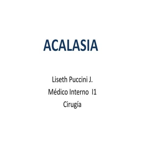 Acalasia 