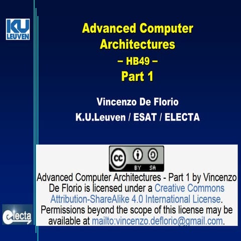 Advanced Computer Architectures – Part 1 | PPT