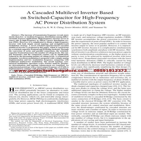 A Cascaded Multilevel Inverter Based on Switched-Capacitor for High-Frequency...