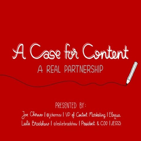 A Case for Content by Eloqua and JESS3