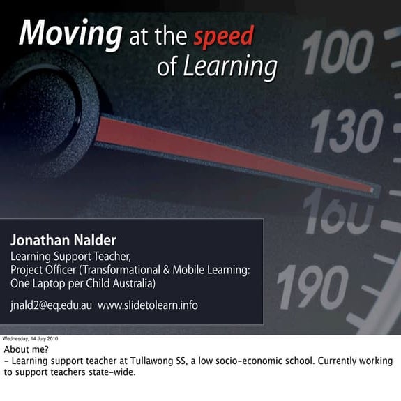 Moving at the Speed of Learning: A case for the iPod touch in schools