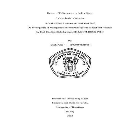 A case study of amazon