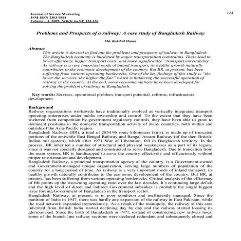 A case study of bangladesh railway