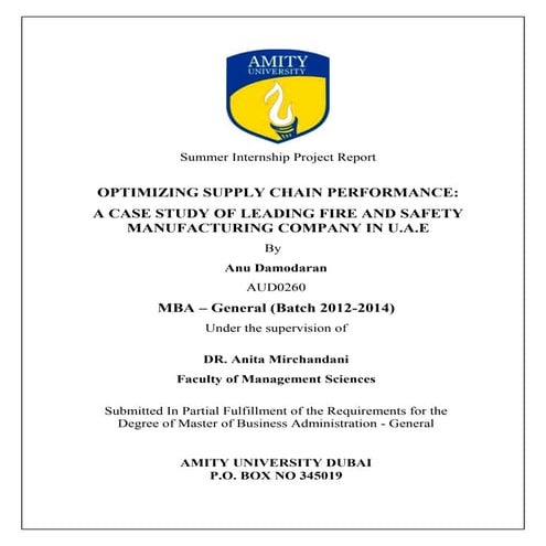 A case study of leading fire and safety manufacturing company in u.a.e ...