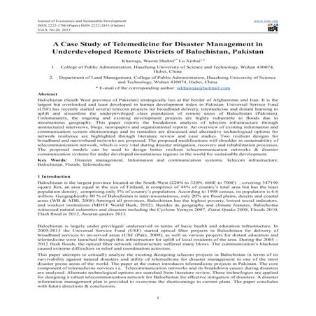 A case study of telemedicine for disaster management in a case study | PDF
