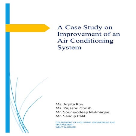 A case study on improvement of an air conditioning system