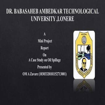 Presentation - A Case Study on Oil Spills
