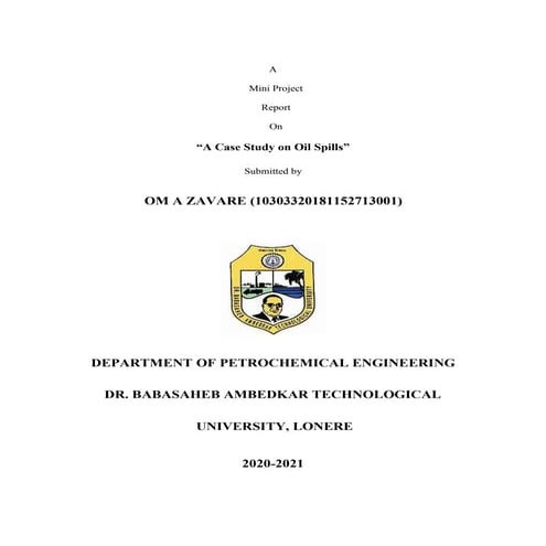 A Case Study on Oil Spills