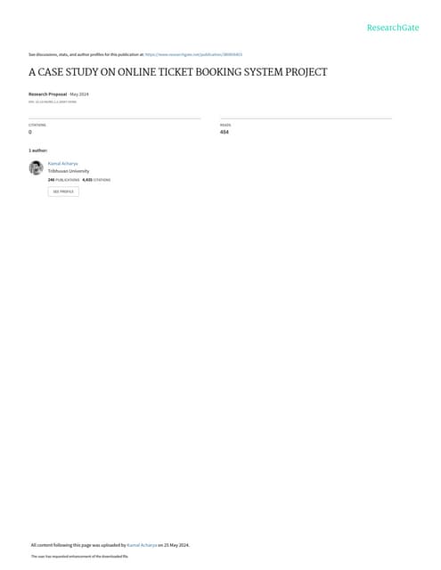 A CASE STUDY ON ONLINE TICKET BOOKING SYSTEM PROJECT.pdf