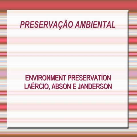 Preservação ambiental