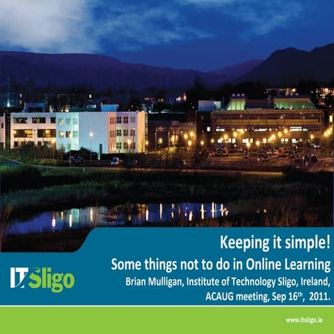 Keeping it Simple: Some things not to do in online learning