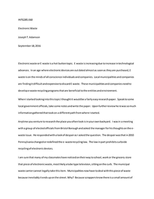 e waste research paper intg