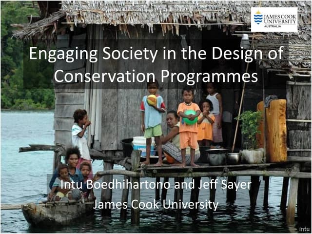 Engaging society in the design of conservation programmes