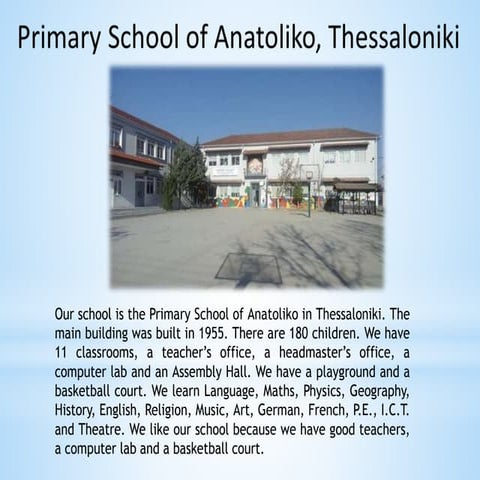 Presentation of our school and ourselves | PPTX