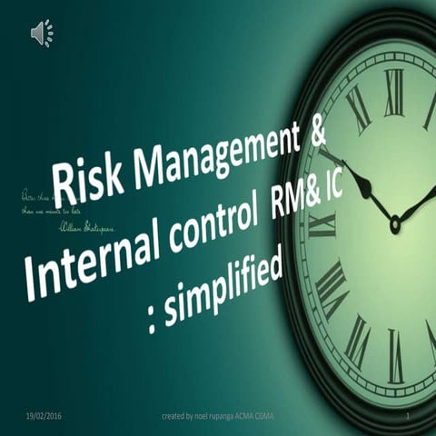 Risk management and internal control simplified powerpoint