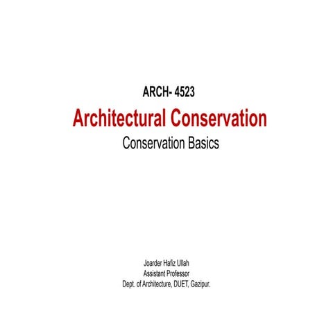 Architectural Conservation_Ac b lec 01