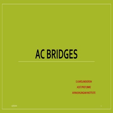 Ac bridge and its application 