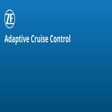 Adaptive cruise control functionality ppt