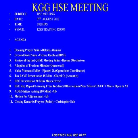 Accident and injury prevention in the workplace