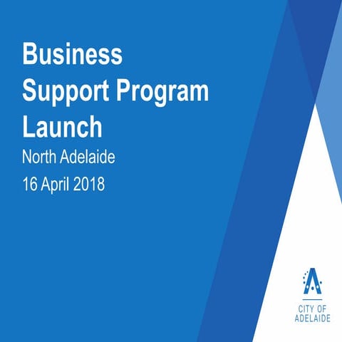 Presentation Business Support Program Launch- North Adelaide- 16 April 2018