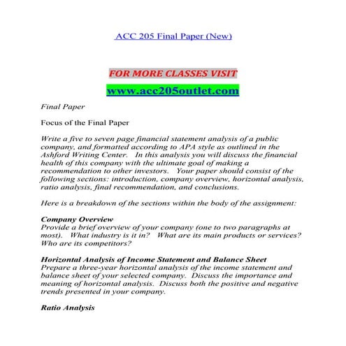 Acc 202 complete course material | DOCX