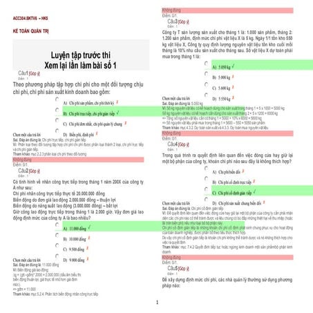 Acc304 - Kế Toán Quản Trị (LTTT)