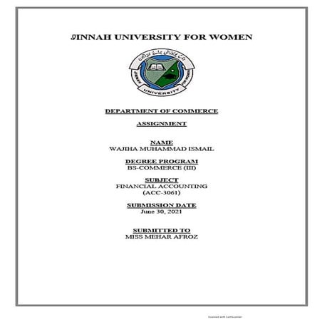 Financial Accounting Problems