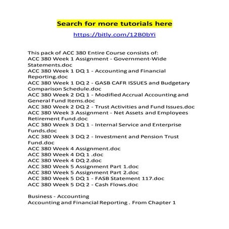 Acc 460 entire course | DOC