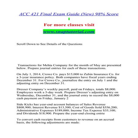 Acc 421 Exceptional Education-snaptutorial.com