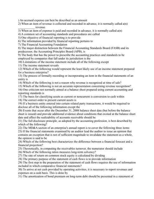 An Accrued Expense Can Best Be Described As An Amount An accrued expense can best be described as an amount | PDF