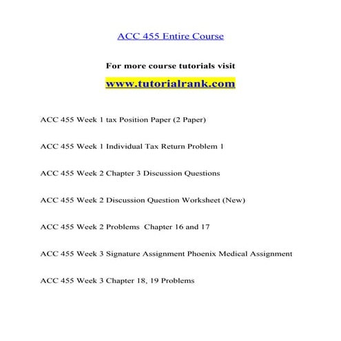 Acc 455 Inspiring Innovation--tutorialrank.com