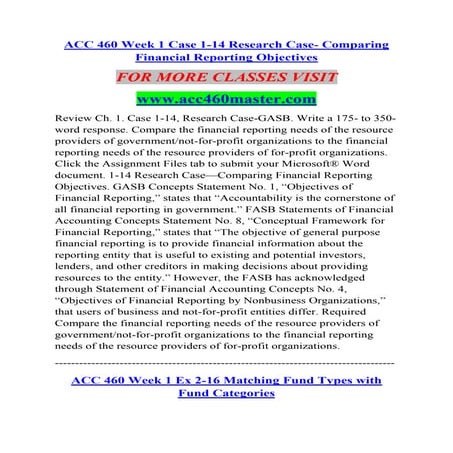 Acc 460 entire course | DOC