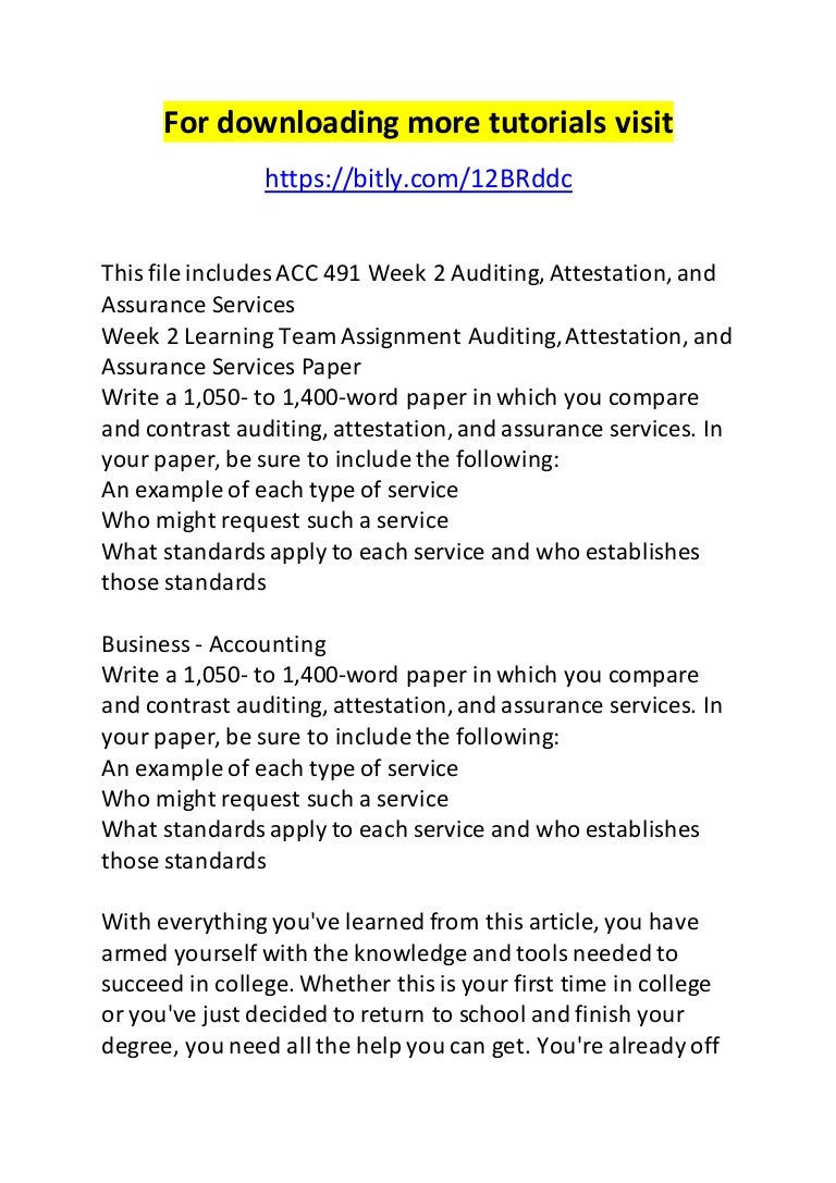 Relationship between audit, attestation and assurance services picture