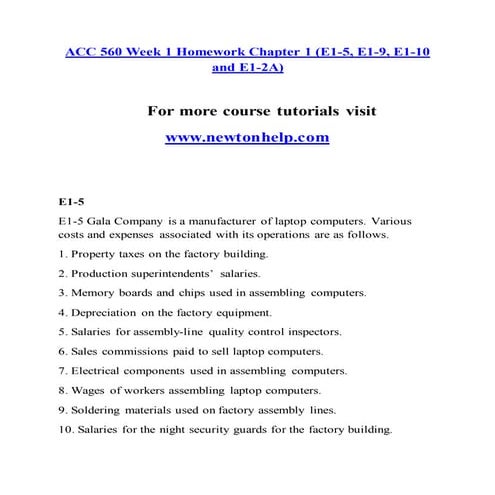 ACC 560 Expect Success/newtonhelp.com